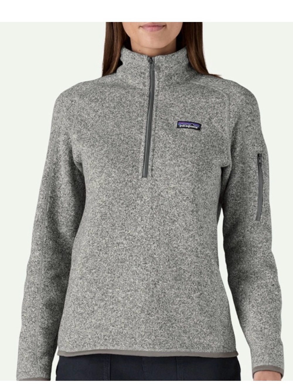 EUC PATAGONIA Women's Better Sweater Fleece Gray 1/4 Zip Pullover